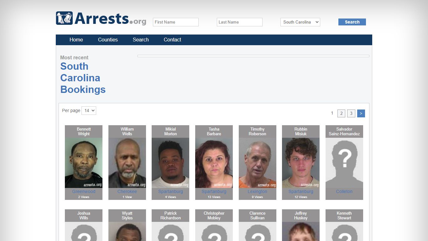 South Carolina Arrests and Inmate Search